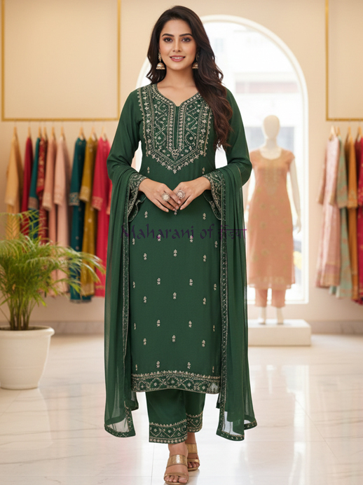 Ethnic rayon suit design